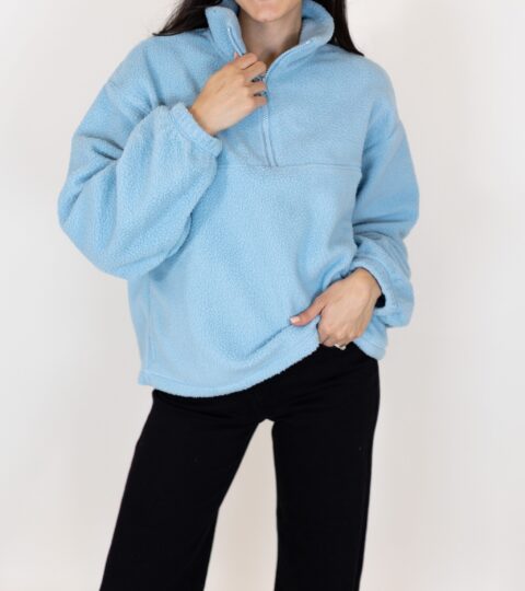 Scottie Half-Zip Pullover | Pale Blue