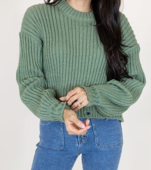 Aysel Chunky Knit Sweater | Sage