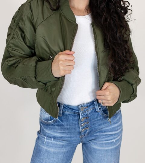 Mindi Bomber Jacket | Olive