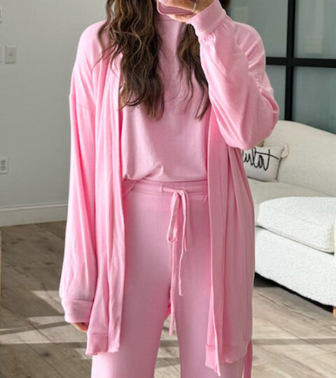 Downtime Ribbed Robe | Bubblegum | +Plus Available | RESTOCK