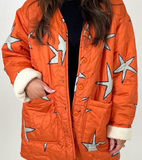 Hybrid Reversible Jacket | Rust Orange