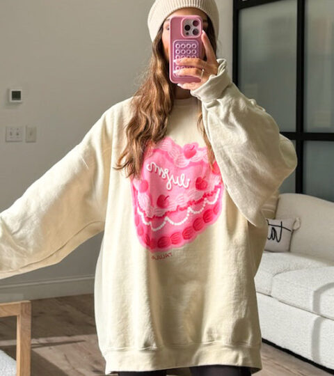 Ilysm Heart Cake Graphic Pullover | +Plus Available