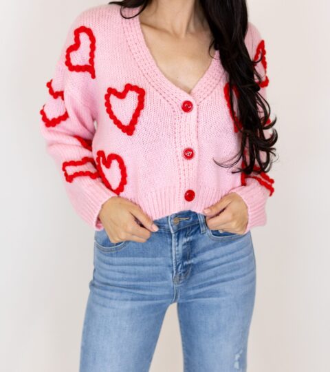 Lots Of Love Cardigan | Pink