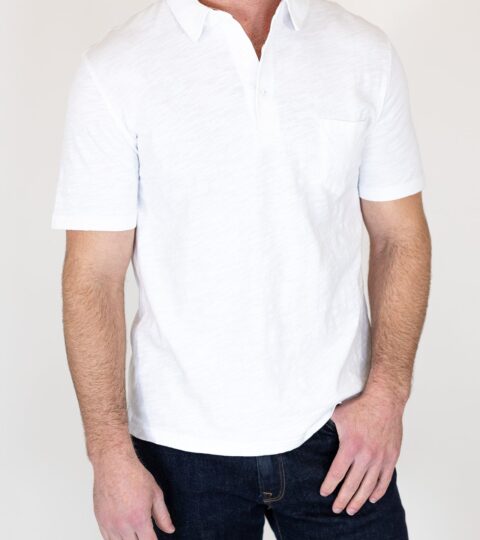 Smith Slub Polo | White | TAL | +Plus Available