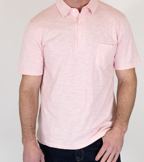 Smith Slub Polo | Peach | TAL | +Plus Available