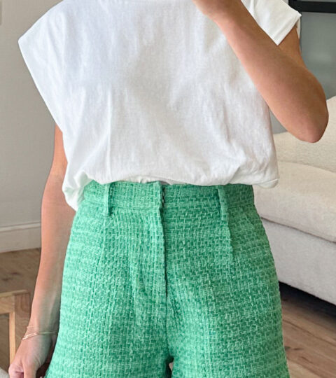 Chloe Tweed Shorts | Jade