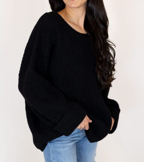 Ledger Chunky Knit Sweater | Black