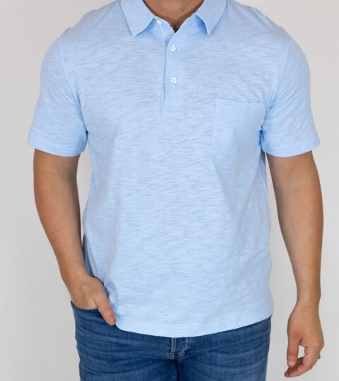 Smith Slub Polo | Blue | TAL | +Plus Available