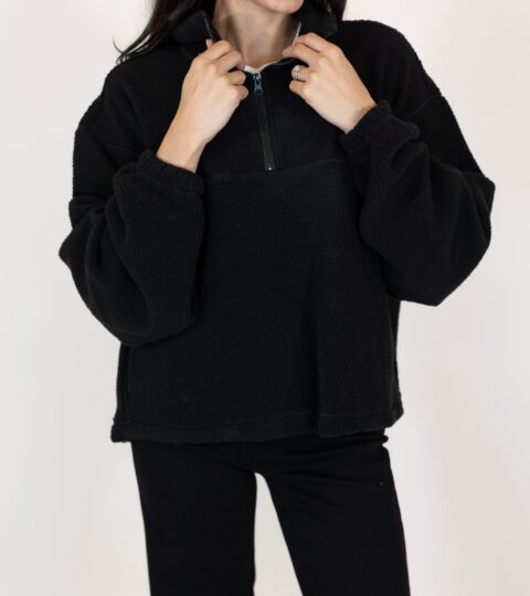 Scottie Half-Zip Pullover | Black