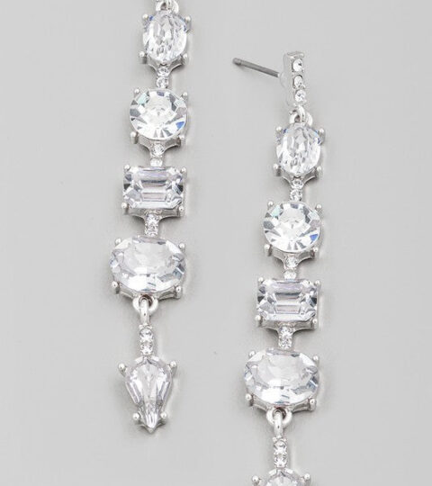 Rhinestone Dangle Earrings | 2 Colors Available