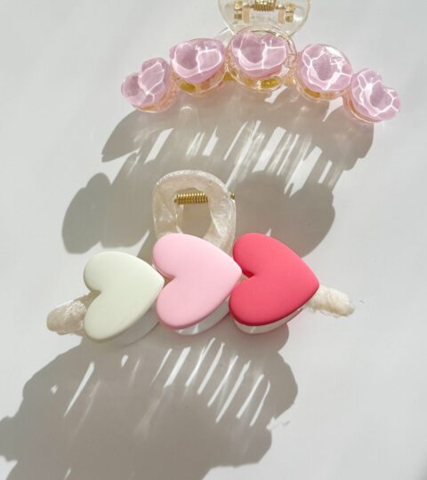 Hearts Hair Claw Clips | 2 Colors Available