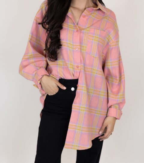 Elle Plaid Tunic | Pink