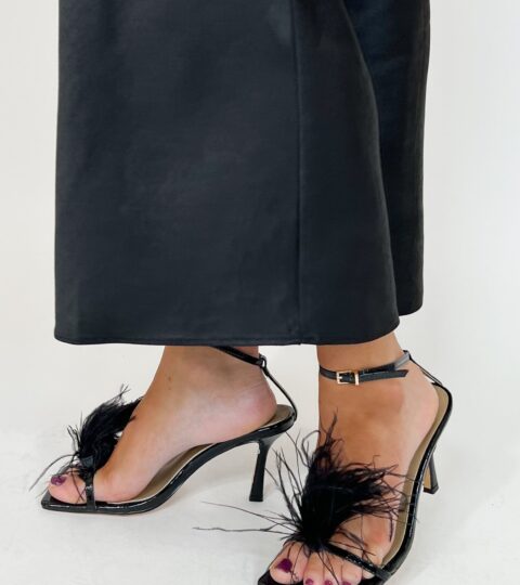 Feather Party Heel | Black