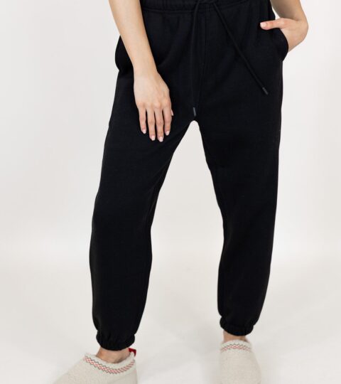 Cotton Fleece Joggers | Black | +Plus Available