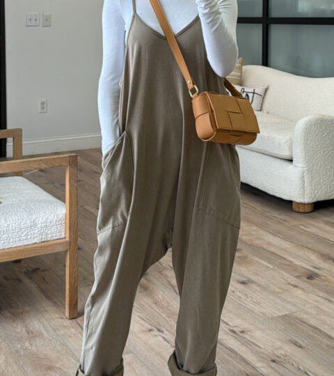 Owen Mineral Wash Jumpsuit | Mocha