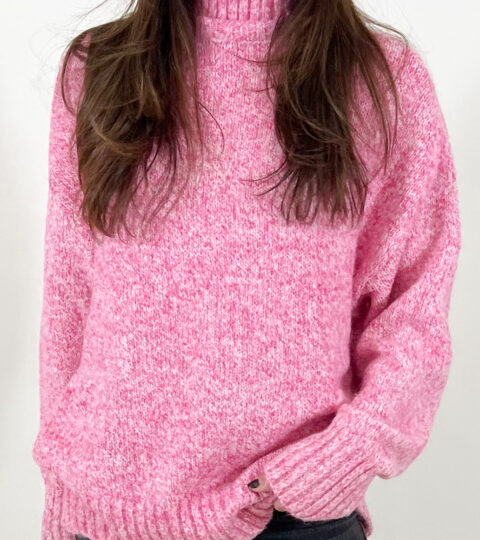 Mallie Turtleneck Sweater Dress | Pink