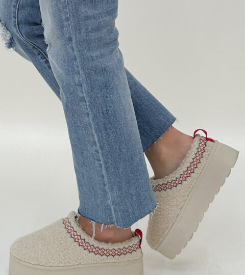 Teddy Tazza Platform Slides | Beige