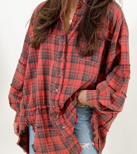 Stone Cliff Plaid Tunic | Rosewood | +Plus Available | RESTOCK